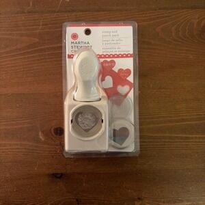 Martha Stewart Crafts Stamp and Punch - 3 STAMPS + PUNCH NEW